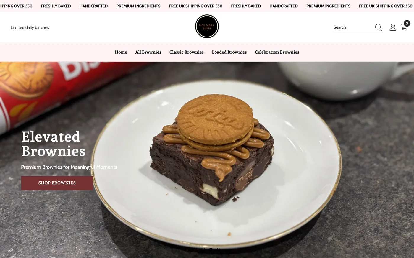 One Sixty Bakes Shopify store by Ummah Design