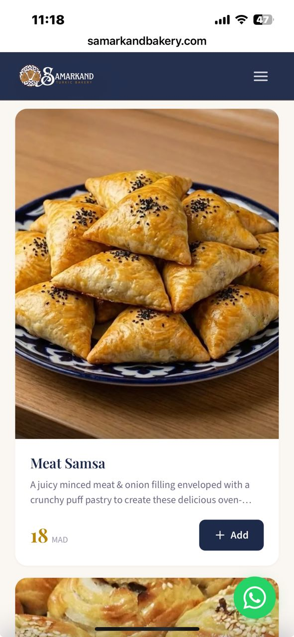 Samarkand Bakery mobile product detail — Meat Samsa