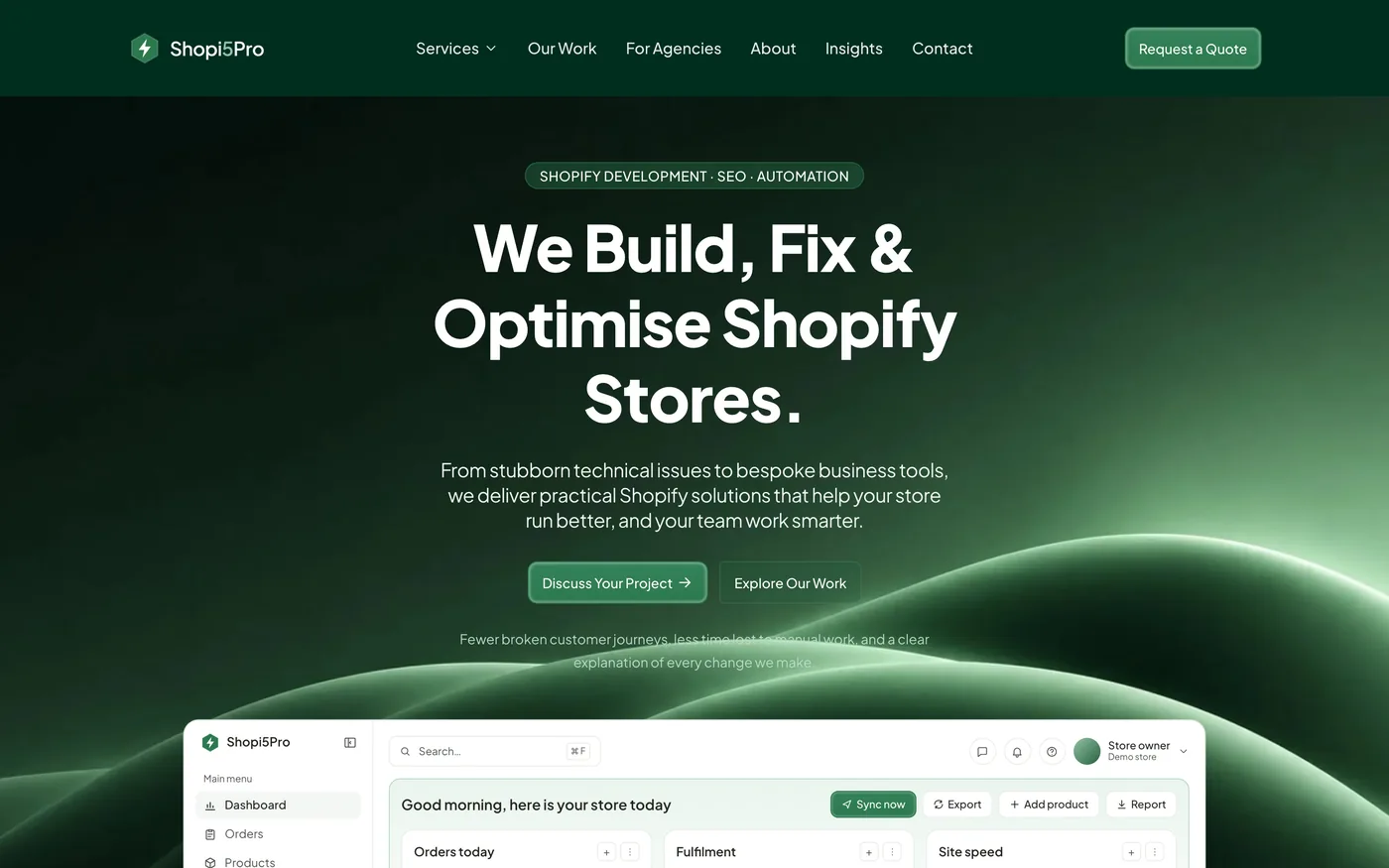 Shopi5Pro desktop website by Ummah Design