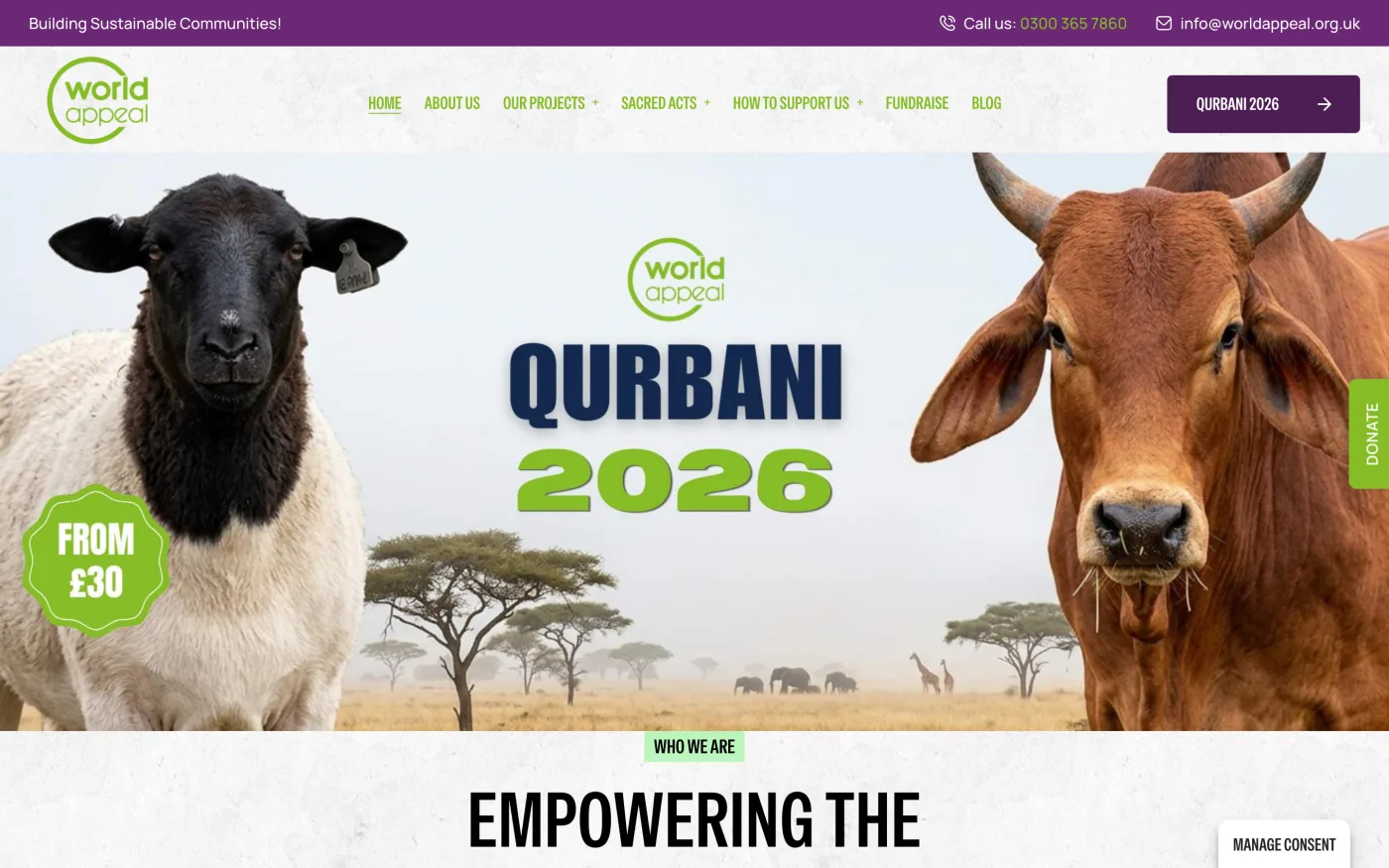 World Appeal charity website by Ummah Design