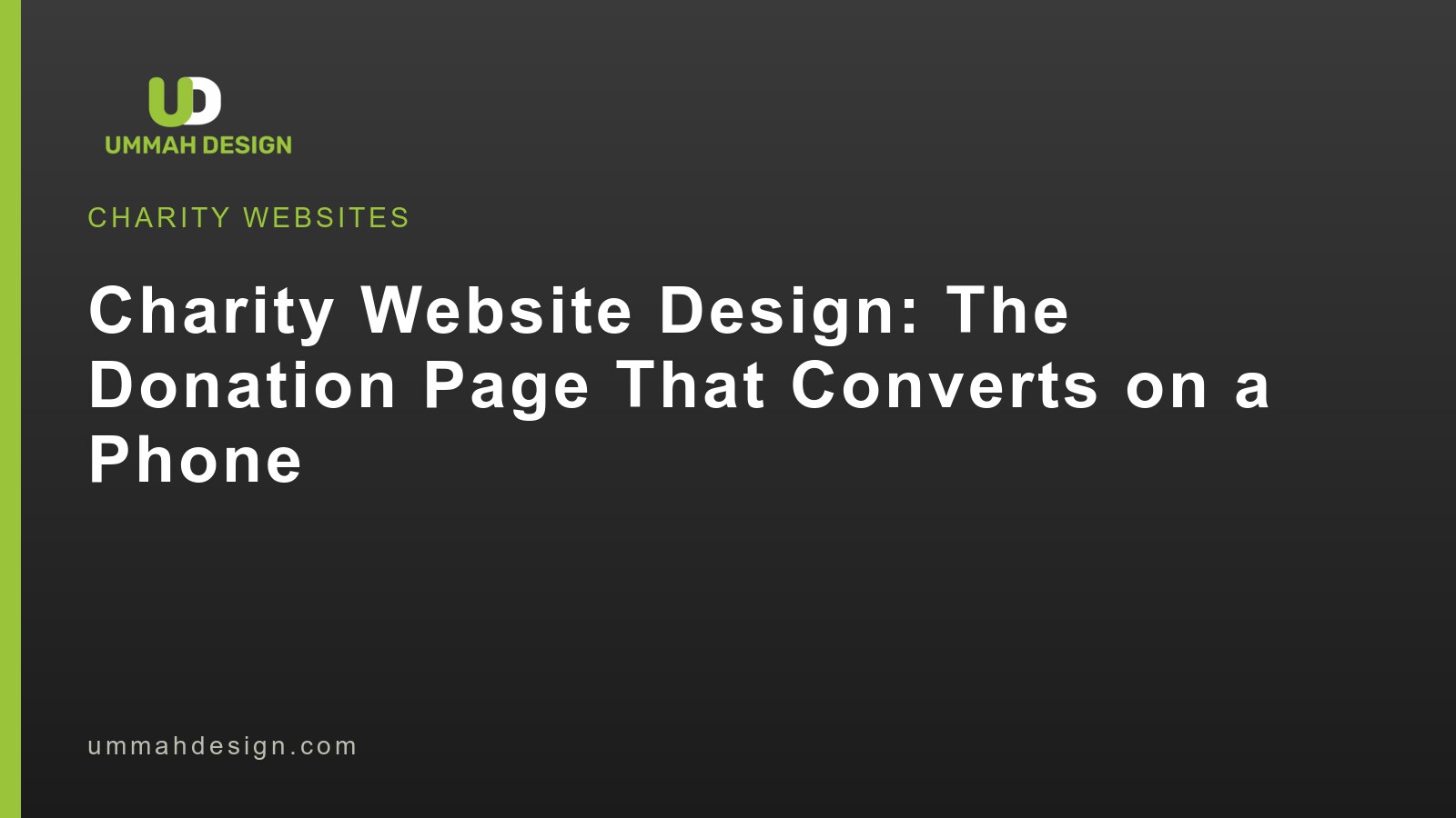 Charity website design: how to build a donation page that converts on a phone