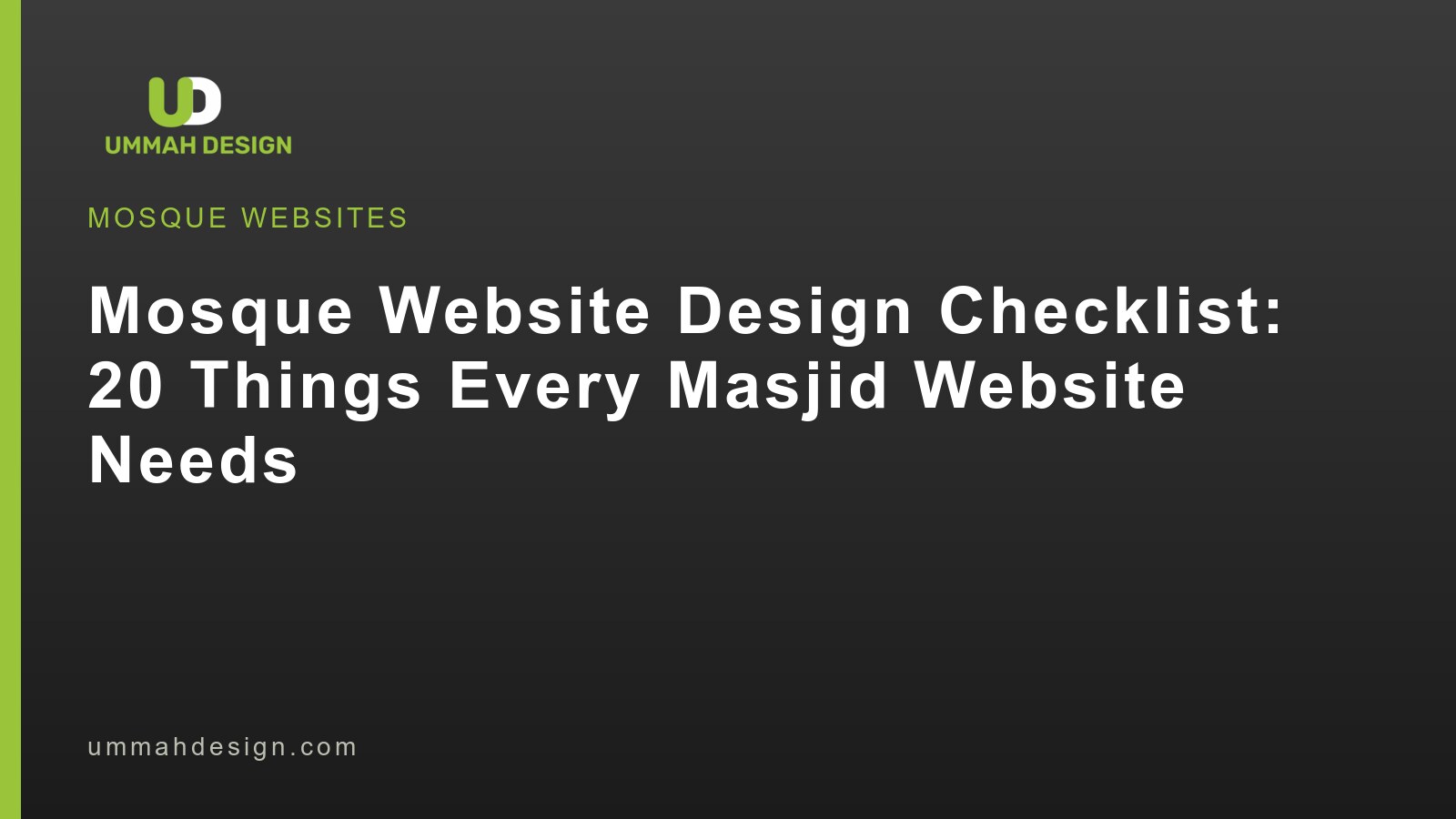 Mosque website design checklist: twenty things every masjid website needs
